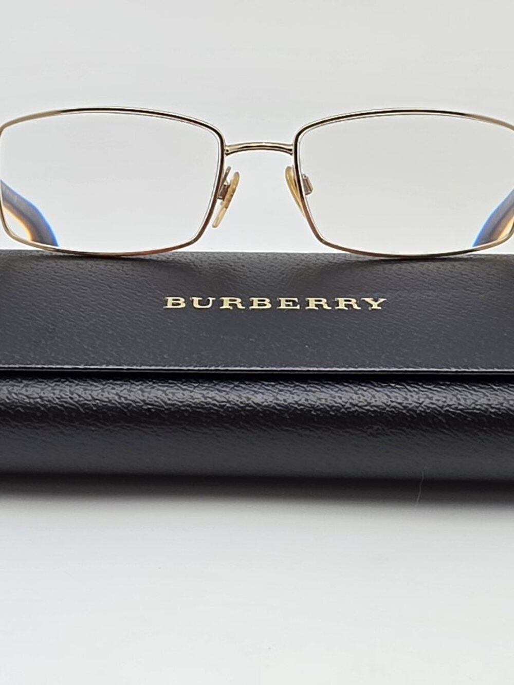 Burberry B1239 1169 Gold Brown Eyeglasses Frame w/ Flexhinge and Case Italy 54mm